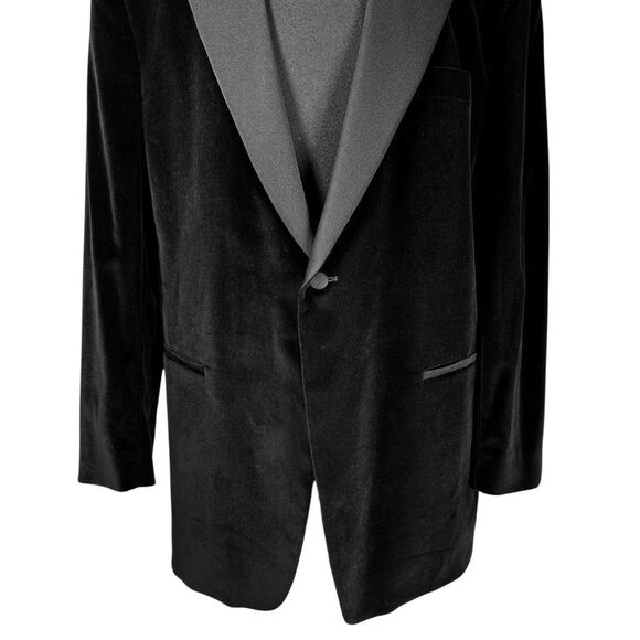 Jos. A. Bank Mens 46R Black Velvet Tuxedo Jacket Peak Lapel Blazer NWT MSRP $595 - Picture 9 of 11